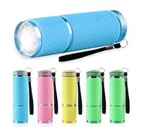 Udbrud 6 mini linternas LED para niños, pequeñas lámparas LED de aluminio con cordón, lámpara de mano para camping, linterna nocturna para la escuela, caza, excursiones de mochilero