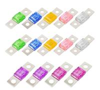 Udbrud Fusible de alta Corriente Midi, 14 Piezas Bolt-on Fusible 30/40/50/60/70/80/100 Amp Fusibles Coche Kit para Automóviles, Camiones, Vehículos de Construcción, Autobuses, Caravanas