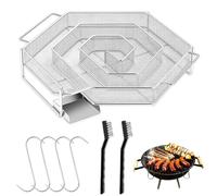 Udbrud Generador de humo frío de acero inoxidable, generador de humo frío con asa, 2 cepillos y 4 ganchos, horno para ahumar carne para ahumar en frío, barbacoas esféricas y hornos de ahumar, para