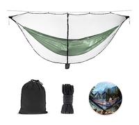 Udbrud Hamaca Mosquitera, Mosquitera Camping con Cremallera de Dos Vías Mosquito Net con Cuerda y Bolsa de Almacenamiento para Mochileros, Senderismo, Viajes al Aire Libre (Sin Hamaca) (Negro)