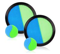 Udbrud Juego de Bolas de Lanzamiento y Captura, Juego de Bolas de Atrapar con 2 Paletas y 2 Pelotas Juego de Pelota para Niños Juego de Catch-Ball para Playa Jardín Parques