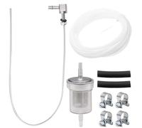 Udbrud Juego de tubos verticales de combustible, receptor de depósito con 1 filtro de aceite, 1 línea de combustible, 2 tubos de conexión, 4 abrazaderas de manguera para sistemas de calefacción