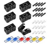 Udbrud Midi Portafusibles, 6 Piezas Midi Soporte de fusibles para coche con 6 Piezas Fusible 40A 50A 60A para Automóviles, Camiones, Vehículos
