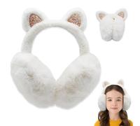 Udbrud Orejeras de Invierno para Niños, Lindo Orejeras con Orejas de Gato Orejeras de Felpa Suaves y Cómodas Resistentes al Viento y Cálidas para Actividades Aire Libre en Invierno