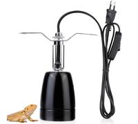 Udbrud Portalámparas calefactora, lámpara de calor para reptiles, portalámparas de cerámica, casquillo de porcelana E27, giratorio 360°, con cable de 1,8 m y enchufe, regulable, para anfibios acuarios