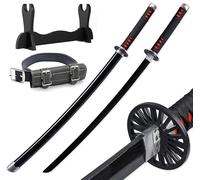 Udekit Anime Ninja Espada de Bambú Katana Guerrero Arma-40pulgadas(104 cm),con Cinturón y Soporte,para Halloween Fiesta Temática Carnaval Fiesta de Disfraces Cosplay