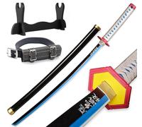 Udekit Anime Ninja Espada de Bambú Katana Guerrero Arma-40pulgadas(104 cm),con Cinturón y Soporte,para Halloween Fiesta Temática Carnaval Fiesta de Disfraces Cosplay