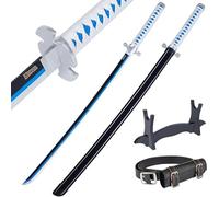 Udekit Anime Ninja Espada de Bambú Katana Guerrero Arma-40pulgadas(104 cm),con Cinturón y Soporte,para Halloween Fiesta Temática Carnaval Fiesta de Disfraces Cosplay