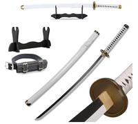 Udekit Anime Ninja Espada de Bambú Katana Guerrero Arma-40pulgadas(104 cm),con Cinturón y Soporte,para Halloween Fiesta Temática Carnaval Fiesta de Disfraces Cosplay