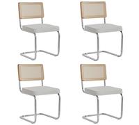 Uderkiny Juego de 4 sillas de visitantes, sillas de conferencias, sillas voladizas, sillas de oficina, sillas de comedor, adecuadas para salas de conferencias/salas de espera/oficina/restaurante