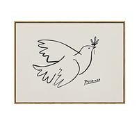 UDERUI Póster Abstracto de Picasso, Paloma de la Paz, Dibujo Lineal, Arte de Pared, Impresiones de Picasso, Lienzo de Picasso, Pintura para decoración de Pared del hogar, Imagen 40x60cmx1 sin Marco