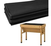 Udewo Forro de tela para macetas grandes para vegetales al aire libre, 2,9 m x 1,6 m, no tejido, negro, para verduras, hierbas, bolsas de cultivo de plantas, tamaño grande