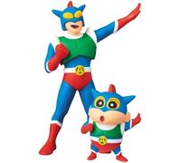 UDF Ultra Detail Figura No. 762 Crayon Shin-chan Action Mask & Action Kamen Shin-chan (versión renovada), altura total aprox. 3.7/1.7 pulgadas (95/42 mm), figura acabada pintada