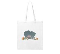 UDFKGLP Animal Park on the White Cloud Pattern - Bolsa de lona para mujer, fuerte y duradera para viajar, ir de compras, uso diario, talla única