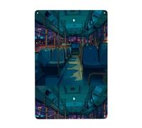 UDFKGLP Asientos vacíos en el último tren, pintura decorativa de lata de 20 x 30 cm, hecha de hojalata, resistente al desgaste y duradera