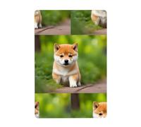 UDFKGLP Bonito diseño de perro Shiba Inu, pintura decorativa de lata de 20 x 30 cm, hecha de hojalata, resistente al desgaste y duradera