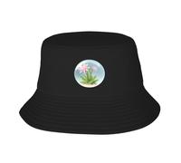 UDFKGLP Epiphyllum in The Crystal Ball - Gorro de pescador para adultos para hombres y mujeres, plegable, para actividades al aire libre, color negro
