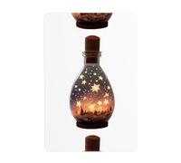 UDFKGLP Estrellas brillantes con diseño de botella de deseos de estaño, pintura decorativa de 20,3 x 30,5 cm, hecha de hojalata, resistente al desgaste y duradera