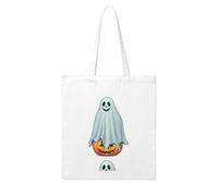 UDFKGLP Ghost on the Pumpkin Pattern - Bolsa de lona para mujer, fuerte y duradera para viajar, ir de compras, uso diario, talla única