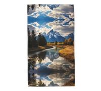 UDFKGLP Grand Teton - Toallas con patrón de parque nacional de 27.5 x 16 pulgadas, agradables al tacto, absorbentes, esponjosas y suaves para baño, playa, exteriores