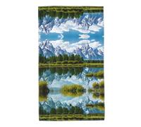 UDFKGLP Grand Teton - Toallas con patrón de parque nacional de 27.5 x 16 pulgadas, agradables al tacto, absorbentes, esponjosas y suaves para baño, playa, exteriores
