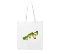 UDFKGLP Lanterns on the treetops Pattern Woman Canvas Tote Bag Strong and durable for travel, shopping daily One Size