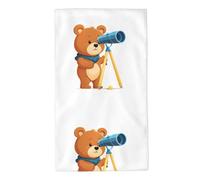 UDFKGLP Little Bear Looking at The Sky - Toallas de toalla con patrón de cielo de 27.5 x 16 pulgadas, agradables al tacto, absorbentes, esponjosas y suaves para baño, playa, exteriores
