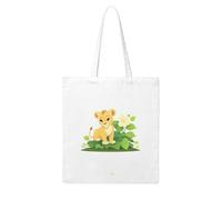 UDFKGLP Little Lion in the Morning Glory - Bolsa de lona para mujer, fuerte y duradera para viajar, ir de compras, uso diario, talla única