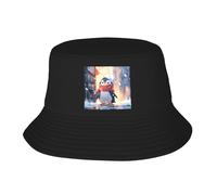 UDFKGLP Little Penguin Looking at The Snow - Gorro de pescador para adultos para hombres y mujeres, plegable, para actividades al aire libre