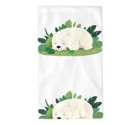 UDFKGLP Little White Bear Sleeping in The Jungle - Toallas de toalla con patrón de 27.5 x 16 pulgadas, agradables al tacto, absorbentes, esponjosas y suaves para baño, playa, exteriores