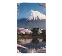 UDFKGLP Mt. Fuji - Toallas de toalla con patrón de principios de primavera, 27.5 x 16 pulgadas, agradables al tacto, absorbentes, esponjosas y suaves para baño, playa, exteriores