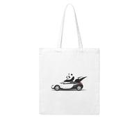 UDFKGLP Panda on the twisting car Pattern Woman Canvas Tote Bag Strong and durable for travel, shopping daily one size