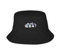 UDFKGLP Penguins by The Snowy Mountains - Gorro de pescador para adultos para hombres y mujeres, plegable, para actividades al aire libre, color negro