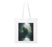 UDFKGLP Shipwreck at the bottom of the lake Pattern Woman Canvas Tote Bag Strong and durable for travel, shopping Daily One Size