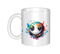 UDFKGLP Taza de cerámica con diseño de planeta para capuchino, latte, cereales, yogur, leche, bebidas calientes o frías, horno de microondas