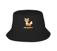 UDFKGLP The Fox That Lights Up The Forest - Gorro de pescador para adultos para hombres y mujeres, plegable, para actividades al aire libre, color negro