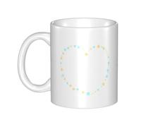 UDFKGLP The stars say I love you - Taza de cerámica con patrón para capuchino, latte, cereales, yogur, leche, bebidas calientes o frías, horno de microondas
