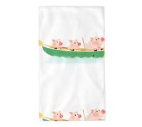 UDFKGLP The Three Little Pigs Rowing a Boat - Toallas de toalla de 27.5 x 16 pulgadas, agradables al tacto, absorbentes, esponjosas y suaves para baño, playa, exteriores