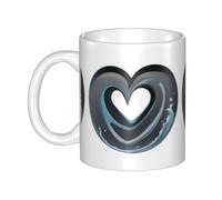 UDFKGLP The Waves Roll Up Love - Taza de cerámica para capuchino, latte, cereales, yogur, leche, bebidas calientes o frías, horno de microondas