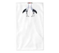 UDFKGLP Thousand Crane Holding - Toallas de toalla con diseño de corazones rojos, 27.5 x 16 pulgadas, respetuosas con la piel, absorbentes, esponjosas y suaves para baño, playa, exteriores