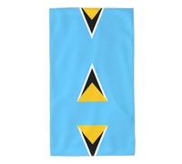UDFKGLP Toallas con patrón de la bandera de Santa Lucía de 27.5 x 16 pulgadas, agradables al tacto, absorbentes, esponjosas y suaves para baño, playa, exteriores