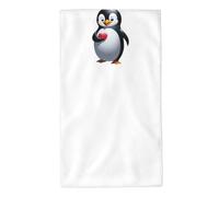 UDFKGLP Toallas de toalla con diseño de pingüino sosteniendo un corazón, 27.5 x 16 pulgadas, agradables al tacto, absorbentes, esponjosas y suaves para baño, playa, exteriores