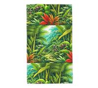 UDFKGLP Toallas de toalla con patrón de escena de selva tropical de 27.5 x 16 pulgadas, agradables al tacto, absorbentes, esponjosas y suaves para baño, playa, exteriores