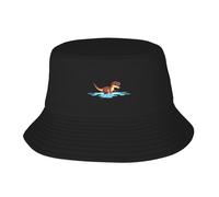 UDFKGLP Tyrannosaurus Rex Taking a Bath - Gorro de pescador para adultos para hombres y mujeres, plegable, para actividades al aire libre, color negro