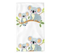 UDFKGLP Un par de toallas coloridas con patrón de koalas de 27.5 x 16 pulgadas, agradables al tacto, absorbentes, esponjosas y suaves para baño, playa, exteriores