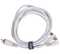 UDG - Cable de audio RCA recto - RCA en ángulo blanco 3 m