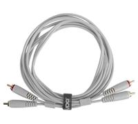 UDG Juego de cables de audio RCA - RCA blanco recto 1,5 m, compatible con todos los dispositivos de conector a conector