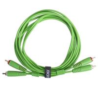 UDG Juego de cables de audio RCA - RCA verde recto 3 m
