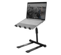 UDG Ultimate-DJ-Gear.COM Soporte para portátil Ajustable en Altura Color Negro - Estante telescópico Ajustable en Altura para portátil Que Gira 360°, Adecuado para DJs móviles y músicos electrónicos
