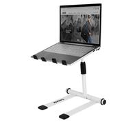 UDG Ultimate-DJ-Gear Ultimate Height Soporte para portátil Ajustable en Altura Color Blanco Estante telescópico Ajustable para computadora portátil Que Gira 360° para DJs móviles músicos electrónicos